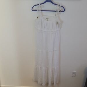 NWOT Old Navy White Maxi Boho Dress  SZ 10